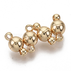 Brass Magnetic Clasps with Loops&nbsp;KK-S354-213A-NF