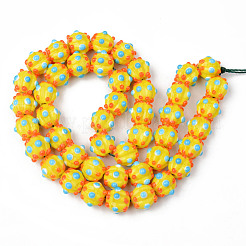 Handmade Lampwork Beads Strands&nbsp;LAMP-N021-007H