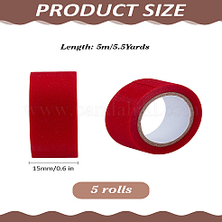 5 Rolls 5M Glitter Adhesive Plastic Tapes&nbsp;DIY-LP0002-05B