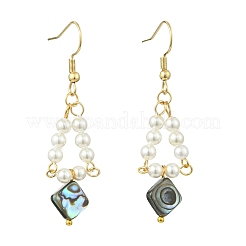 Paua Shell Dangle Earrings&nbsp;EJEW-JE07179-01
