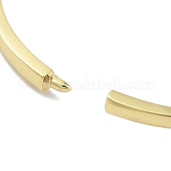 Rack Plating Brass Micro Pave Cubic Zirconia Heart Hinged Bangles for Women&nbsp;BJEW-R317-01A-G