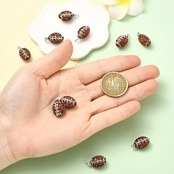 10Pcs Handmade Polymer Clay Rhinestone Pendants&nbsp;CLAY-CJ0002-08