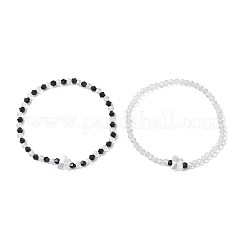 2Pcs Glass Beads Stretch Bracelets for Women&nbsp;BJEW-JB11395