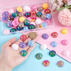 60Pcs 10 Colors UV Plating Opaque Acrylic Beads&nbsp;FIND-PH0026-82
