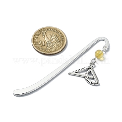 5Pcs 5 Style Cross Ruler Scroll Alloy Pendant Bookmark&nbsp;AJEW-TA00013