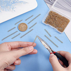 100Pcs 2 Style 304 Stainless Steel Curb Chain Extender&nbsp;STAS-UN0038-14G
