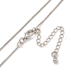 Brass Box Chain Necklaces for Women&nbsp;NJEW-G084-12P