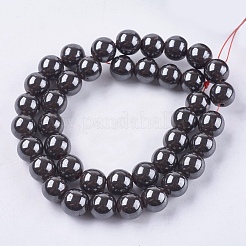 Magnetic Synthetic Hematite Beads Strands&nbsp;X-G-Q893-10mm