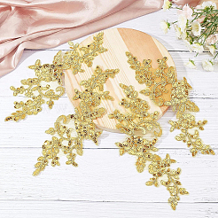 2Pairs Leaves Polyester Embroidery Ornaments Accessories&nbsp;DIY-GF0014-46C