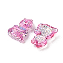 Transparent Resin Bowknot Kitten Decoden Cabochons&nbsp;RESI-M045-07B