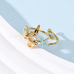 304 Stainless Steel Cuff Rings&nbsp;RJEW-D329-01A-G