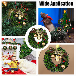 Plastic Mini Christmas Wreath&nbsp;DJEW-WH0042-96