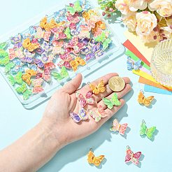 60Pcs 6 Colors Opaque Resin Pendants&nbsp;RESI-CJ0005-32