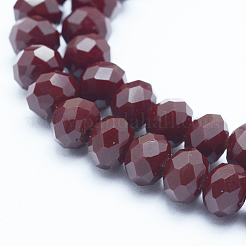 Faceted Rondelle Glass Beads Strands&nbsp;GLAA-E403-07
