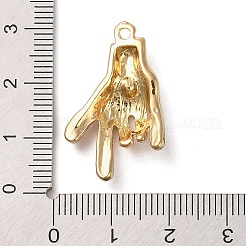 Alloy with Rhinestone Pendants&nbsp;PALLOY-K021-02A-G
