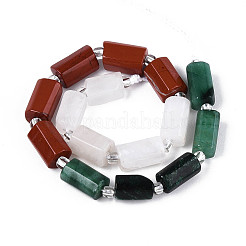 Natural Fuchsite & Red Jasper & Rainbow Moonstone Beads Strands&nbsp;G-T144-15B-01