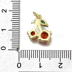 Brass Micro Pave Clear Cubic Zirconia Pendants&nbsp;X-ZIRC-I070-080G