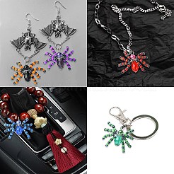 10Pcs 5 Colors Glass Seed Pendants&nbsp;GLAA-CJ0002-30