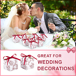 Rose Flower Printed Paper Candy Boxes with Ribbon&nbsp;CON-WH0110-281