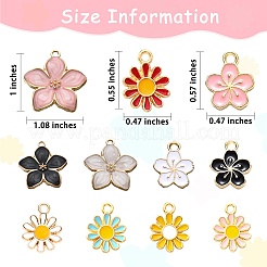55Pcs 11 Style Alloy Enamel Pendants&nbsp;ENAM-SZ0002-35