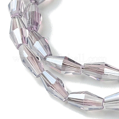 Transparent Electroplate Glass Beads Strands&nbsp;GLAA-K064-05A-PL06