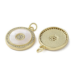 Brass Micro Pave Cubic Zirconia Pendants&nbsp;KK-G485-17E-G