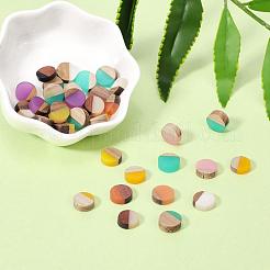 Resin & Walnut Wood Cabochons&nbsp;RESI-S358-70