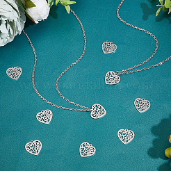 40Pcs 201 Stainless Steel Pendants&nbsp;STAS-UN0035-22
