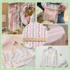 1M Flower Pattern Cotton Fabric&nbsp;DIY-PH0036-57