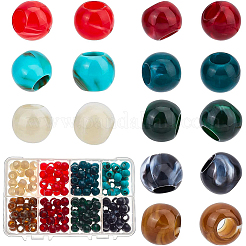 200Pcs 8 Colors Imitation Gemstone Acrylic Beads&nbsp;OACR-BC0001-12