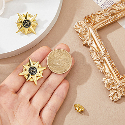 4Pcs Star with Anchor Alloy Enamel Lapel Pin Backs for Backpack Clothes&nbsp;JEWB-FH0002-71G