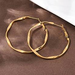 304 Stainless Steel Hoop Earrings&nbsp;EJEW-I320-25G-02