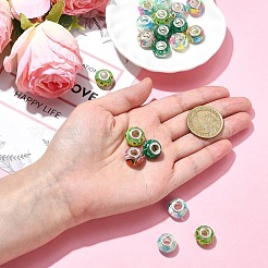 20Pcs 5 Colors Transparent Resin European Rondelle Beads&nbsp;RPDL-YW0001-13A