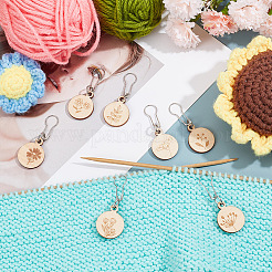 Wooden Pendant Stitch Markers&nbsp;FIND-WH0110-776