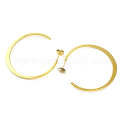 Ion Plating(IP) 304 Stainless Steel Ring Stud Earrings&nbsp;EJEW-K295-01B-G