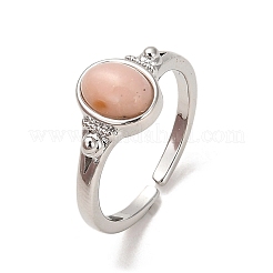 Natural & Synthetic Mixed Gemstone Open Cuff Ring Set&nbsp;RJEW-M166-02P
