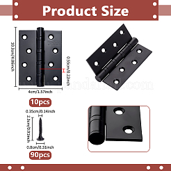 10Pcs Stainless Steel Cabinet Drawer Butt Hinges Connectors&nbsp;STAS-PH0007-35