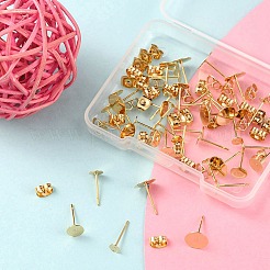 40Pcs 4 Size 304 Stainless Steel Stud Earring Findings&nbsp;STAS-YW0001-55