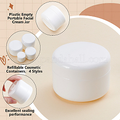 24Pcs 4 Styles Plastic Empty Portable Facial Cream Jar&nbsp;CON-WA0001-18