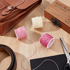 60M 3 Colors Round Waxed Polyester Cord&nbsp;OCOR-DR0001-28B