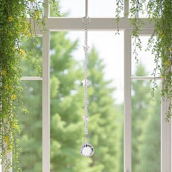 Glass Round & Star Hanging Suncatchers&nbsp;HJEW-JM04990