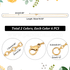 PVD Vacuum Plating 304 Stainless Steel Cable Chain Necklaces&nbsp;STAS-UN0005-35