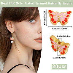 20Pcs Alloy Enamel Beads&nbsp;ENAM-BBC0001-03