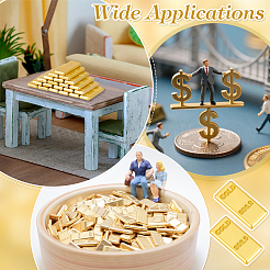 200Pcs Zinc Alloy Imitation Gold Bricks&nbsp;DJEW-UN0001-08