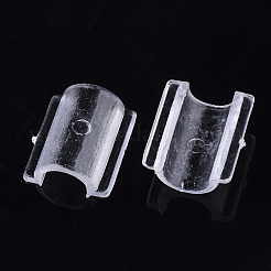Transparent AS Plastic Base Buckle Hair Findings&nbsp;FIND-T064-005B