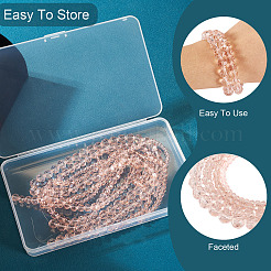 4 Strands 4 Styles Transparent Glass Bead Strands&nbsp;GLAA-TA0002-56C