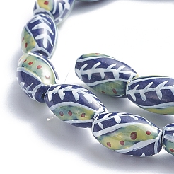 Handmade Printed Porcelain Beads&nbsp;PORC-G004-A09