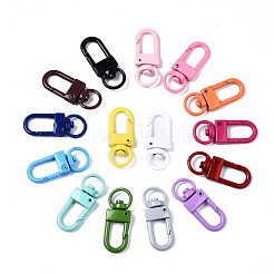 Spray Painted Eco-Friendly Alloy Swivel Snap Hooks Clasps&nbsp;PALLOY-T080-02-NR