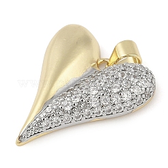 Brass Micro Pave Cubic Zirconia Pendants&nbsp;KK-Q821-02G