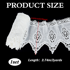 3 Yards Cotton Embroidery Flower Lace Trim&nbsp;OCOR-FG0002-87